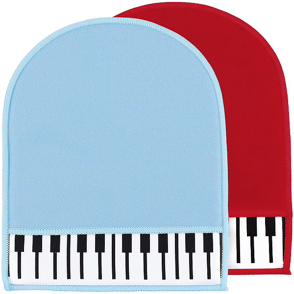 2 paire de gants d'essuyage pour piano en velours et microfibre