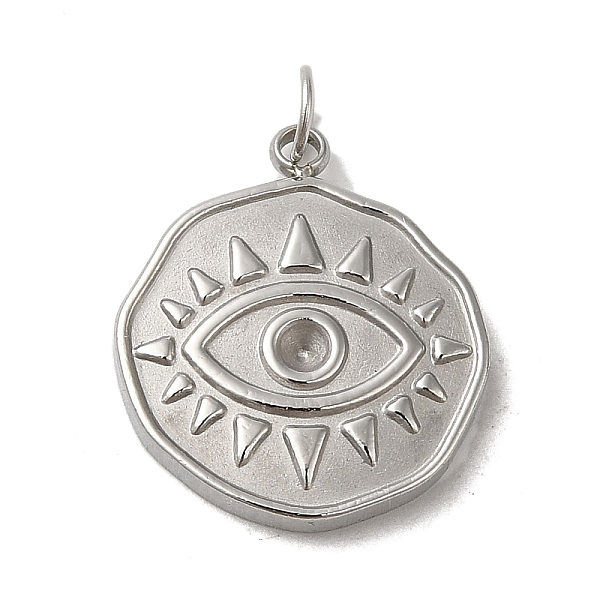 

PandaHall 304 Stainless Steel Pendant Rhinestone Settings, Flat Round with Eye, Stainless Steel Color, Fit for 1.5mm Rhinestone, 17x15x2mm...