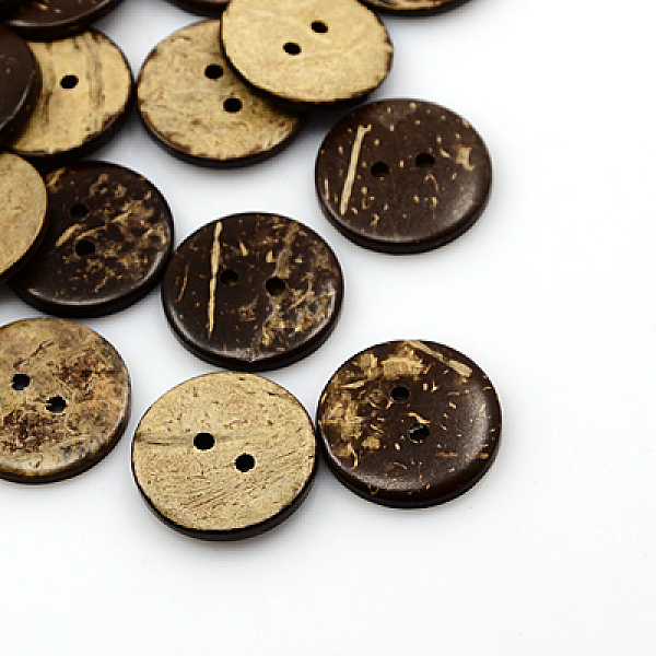 

PandaHall Coconut Buttons, 2-Hole, Flat Round, Coconut Brown, 20x2.5mm, Hole: 2mm Coconut Flat Round Brown