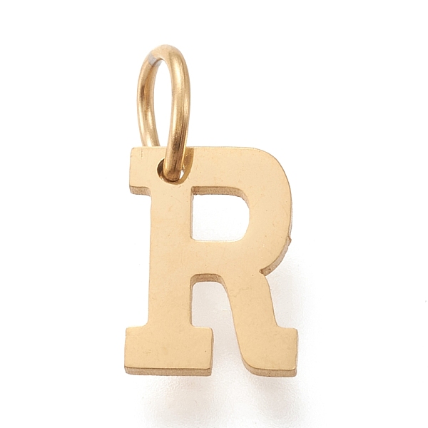 

PandaHall 304 Stainless Steel Pendants, with Jump Rings, Manual Polishing, Golden, Random Mixed Letters, 10x5~8x1mm, Hole: 4.5mm 304...