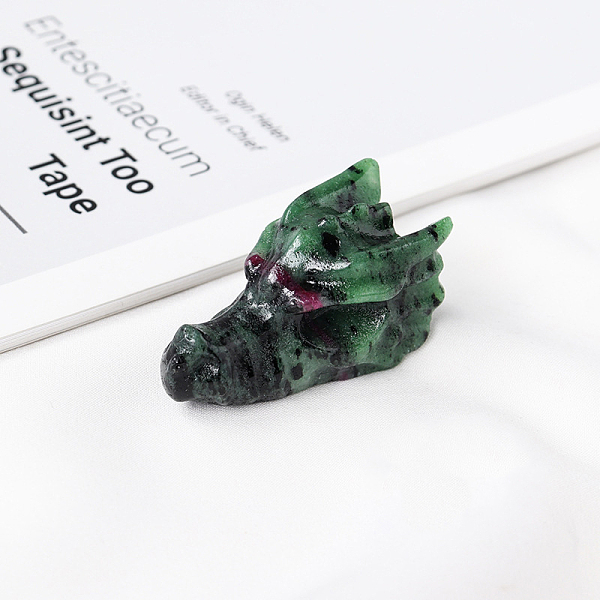 

PandaHall Natural Ruby in Zoisite Sculpture Display Decorations, for Home Office Desk, Dragon Head, 36.5~38x20.5x20.5~22.5mm Ruby in Zoisite...