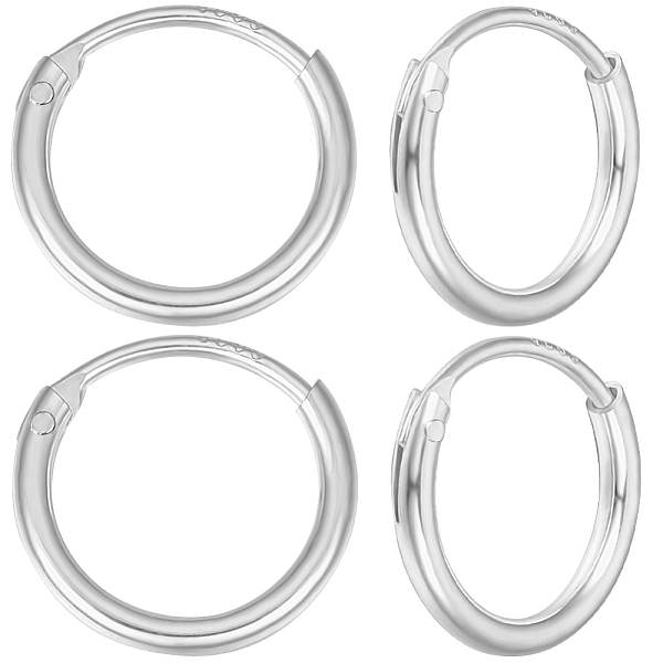 

PandaHall Beebeecraft 1 Box 8Pcs Earring Clips Sterling Silver Circle Clip-on Earrings Non-Pierced Earring Findings for DIY Earring Making...