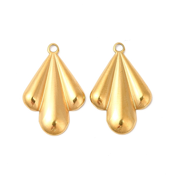 

PandaHall Ion Plating(IP) 304 Stainless Steel Pendants, Leaf, Real 18K Gold Plated, 20x13x1.5mm, Hole: 1.4mm 304 Stainless Steel Leaf