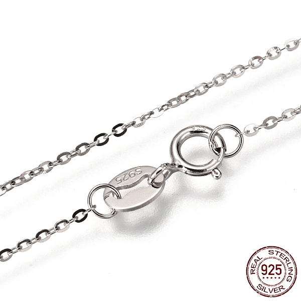 

PandaHall Electroplated Rhodium Plated Sterling Silver Cable Chain Necklaces, with Spring Ring Clasps, Thin Chain, Platinum, 18 inchx1mm...