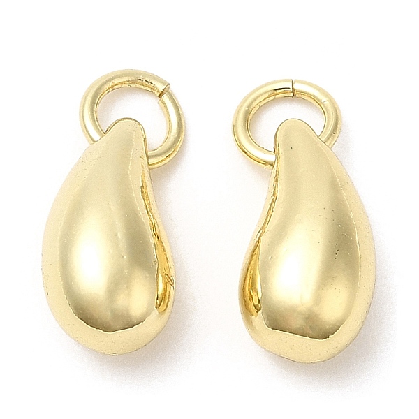 

PandaHall Rack Plating Brass Charms, with Jump Ring, Long-Lasting Plated, Cadmium Free & Lead Free, Teardrop Charm, Real 18K Gold Plated...