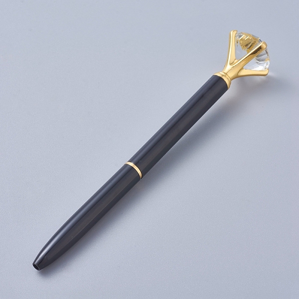 

PandaHall Big Diamond Pen, Rhinestones Crystal Metal Ballpoint Pens, Turn Retractable Black Ink Ballpoint Pen, Stylish Office Supplies...