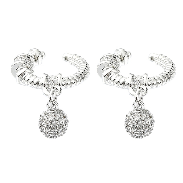 

PandaHall Rack Plating Brass Micro Pave Cubic Zirconia Cuff Earring, Cadmium Free & Lead Free, Long-Lasting Plated, Platinum, 15.5x4x17.5mm..., Clear