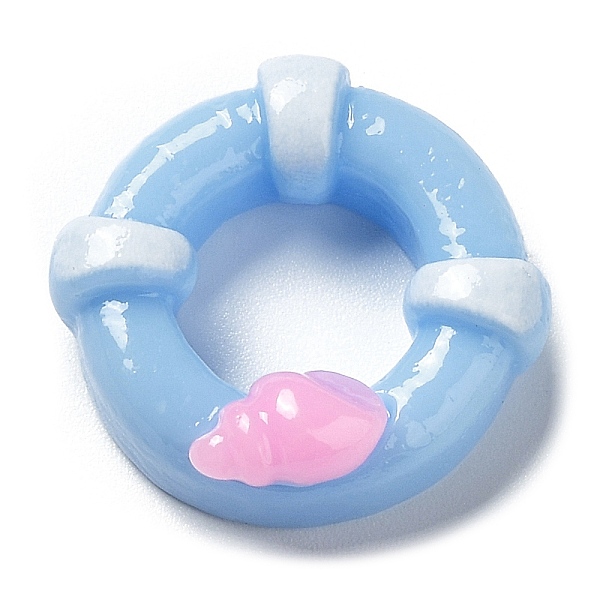 

PandaHall Ocean Theme Cartoon Opaque Resin Cabochons, Light Sky Blue, Ring, 18x17.5x8mm Resin Ring