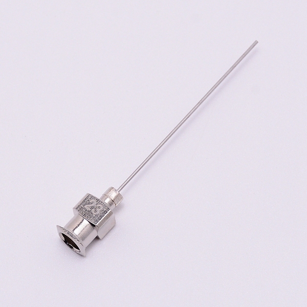 PandaHall Stianless Steel Dispensing Needles, Stainless Steel Color, 50x6x6mm, Pin: 0.6mm, Hole: 0.36mm and 4mm Stainless Steel