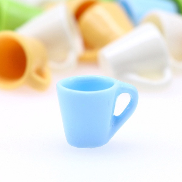 

PandaHall Mini Resin Cup, Micro Landscape Kitchen Dollhouse Accessories, Pretending Prop Decorations, Light Sky Blue, 16x12mm, 5pcs/bag...