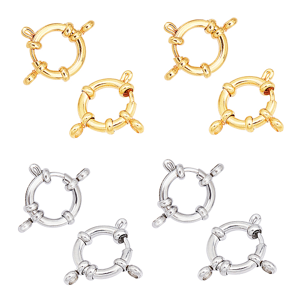 

PandaHall Unicraftale 304 Stainless Steel Spring Ring Clasps, Golden & Stainless Steel Color, 23x14x4mm, Hole: 2.5mm, 5pcs/color, 2 colors...