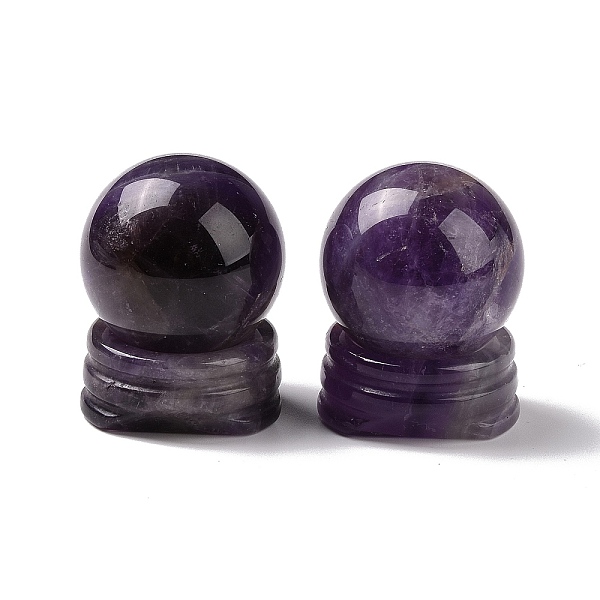 

PandaHall Natural Amethyst Display Decorations, Gemstone Sphere, Round, 30x39mm Amethyst Round