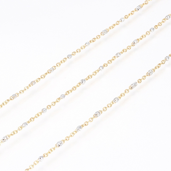 

PandaHall 3.28 Feet 304 Stainless Steel Handmade Beaded Chain, Cable Chains, with Enamel and Glitter Powder, Long-Lasting Plated, Soldered...