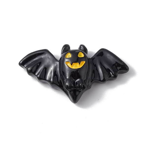 

PandaHall Halloween Theme Opaque Resin Cabochons, Black, Bat Pattern, 18x33x7.5mm Resin Bat Black