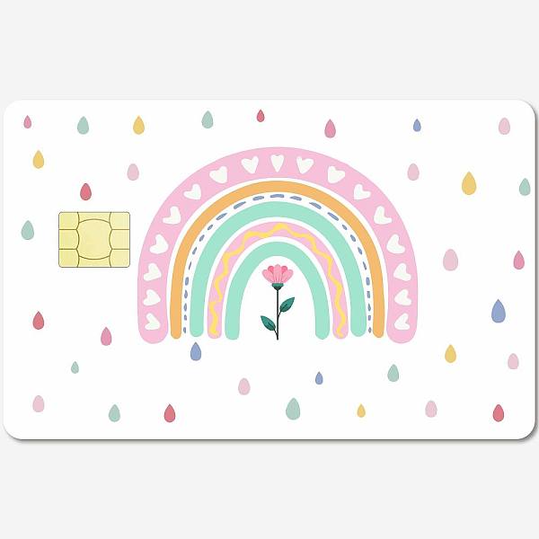 

PandaHall PVC Plastic Waterproof Card Stickers, Self-adhesion Card Skin for Bank Card Decor, Rectangle, Rainbow, 186.3x137.3mm Plastic...