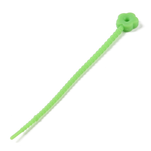 

PandaHall Flower Shape Silicone Cable Zip Ties, Cord Organizer Strap, for Wire Management, Lime, 130x14x5mm Silicone Flower Green