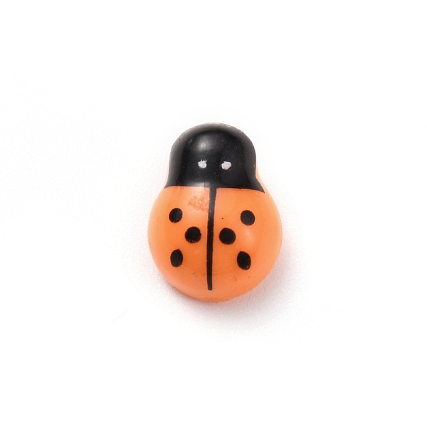 

PandaHall Plastic Cabochons, Ladybug, Dark Orange, 15x11.3x5.8mm Plastic Ladybug