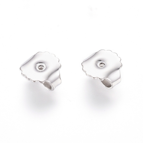 

PandaHall 201 Stainless Steel Friction Ear Nuts, Stainless Steel Color, 8.5x9x4.5mm, Hole: 1mm 201 Stainless Steel