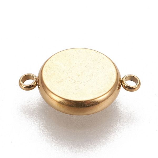 

PandaHall Ion Plating(IP) 304 Stainless Steel Links Connectors Settings, Plain Edge Bezel Cups, Flat Round, Golden, Tray: 10mm, 18x12.5x3mm...