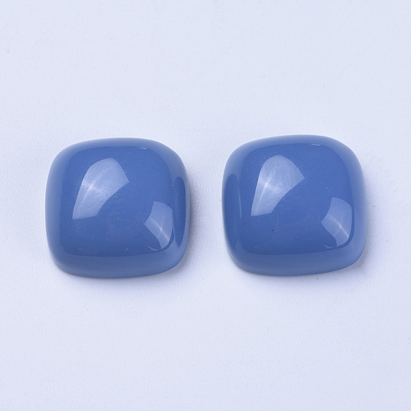 

PandaHall Resin Cabochons, Square, Cornflower Blue Color, 14x14x6mm Resin Square Blue