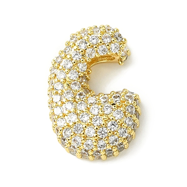 

PandaHall Rack Plating Brass Clear Cubic Zirconia Pendants, Cadmium Free & Lead Free, Long-Lasting Plated, Alphabet, Real 18K Gold Plated...