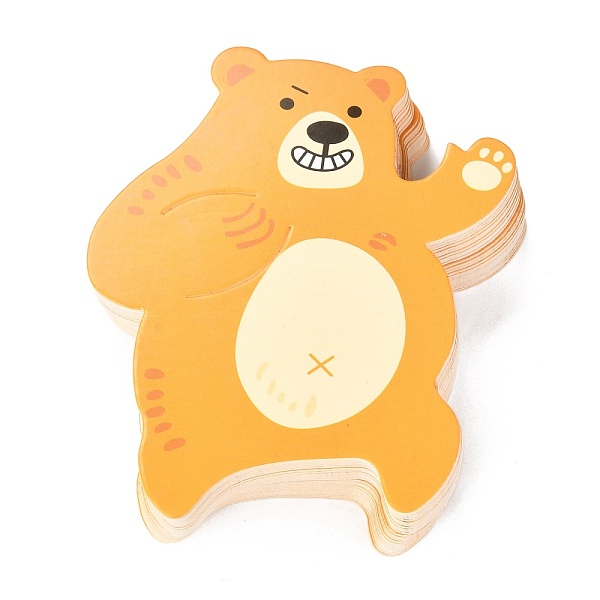 

PandaHall Bear Shape Paper Candy Lollipops Cards, for Baby Shower and Birthday Party Decoration, Orange, 9x7.5x0.04cm, about 50pcs/bag Paper...