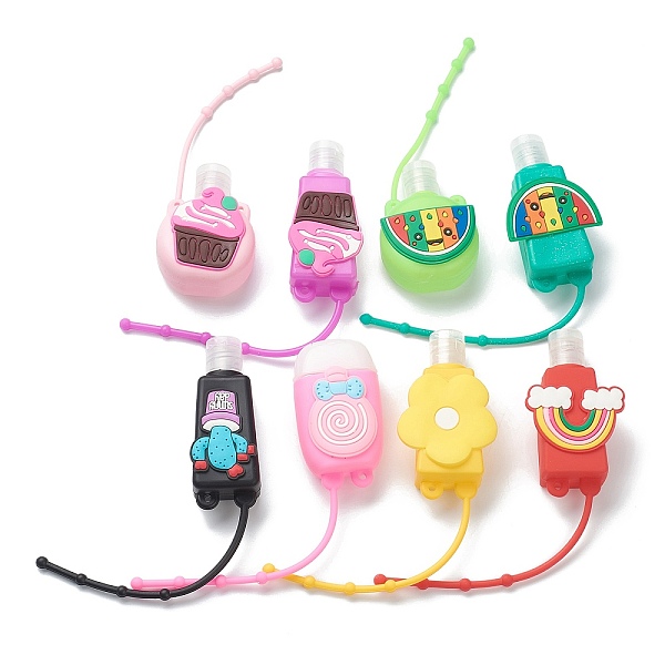 

PandaHall PE Plastic Squeeze Bottle, with Silicone Cover, PP Plastic Lid and Handle, Portable Travel Refillable Bottle, Mixed Color..., Multicolor
