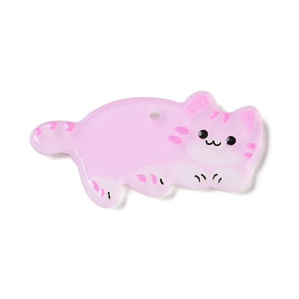

PandaHall Printed Acrylic Pendants, Cat Shape, Pearl Pink, 15x31.5x3mm, Hole: 1.8mm Acrylic Cat Shape