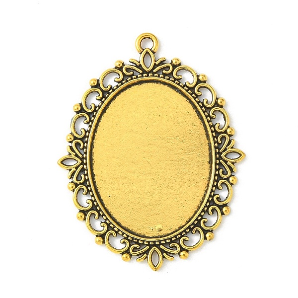 

PandaHall Tibetan Style Pendant Cabochon Settings, Cadmium Free & Lead Free, DIY Findings for Jewelry Making, Oval, Antique Golden, about...