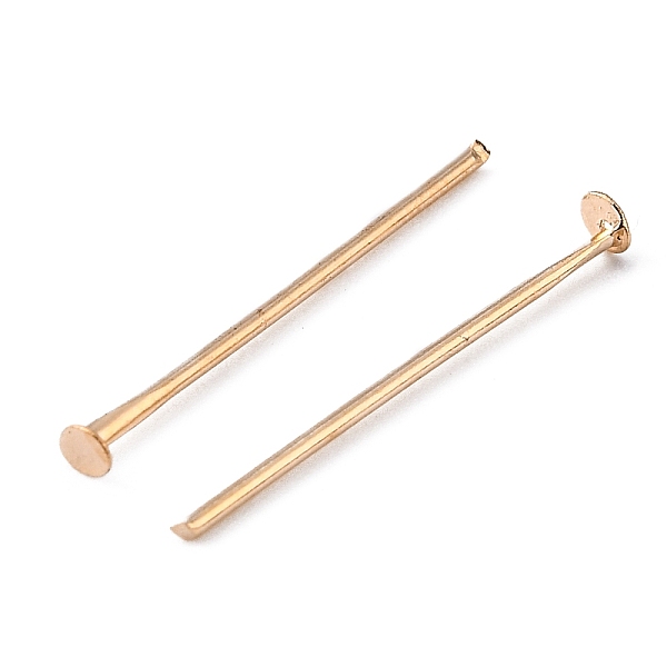 

PandaHall Iron Head Pins, Flat Head Pins, Light Gold, 22mm, 9150pcs/915g Iron