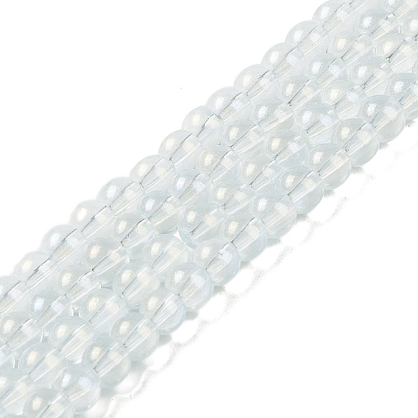

PandaHall Glass Bead Strands, with Glitter Powder, Round, Pale Green, 6x5.5mm, Hole: 1mm, about 142pcs/strand, 29.92''(76cm) Glass Round..., Pink
