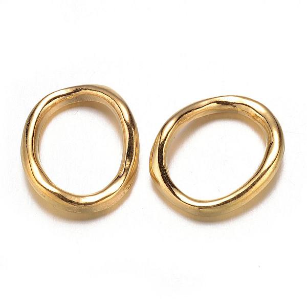 

PandaHall Alloy Linking Rings, Oval, Cadmium Free & Lead Free, Golden, 21x17x3mm, Hole: 12x15mm Alloy Oval