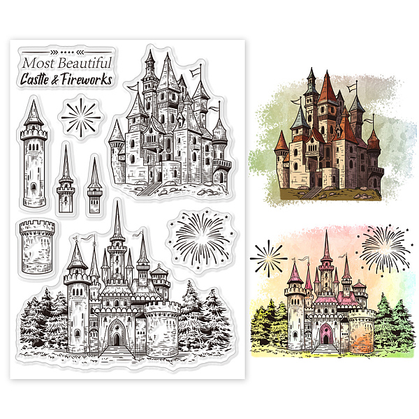 

PandaHall Custom PVC Plastic Clear Stamps, for DIY Scrapbooking, Photo Album Decorative, Cards Making, Castle, 160x110x3mm Plastic Castle...