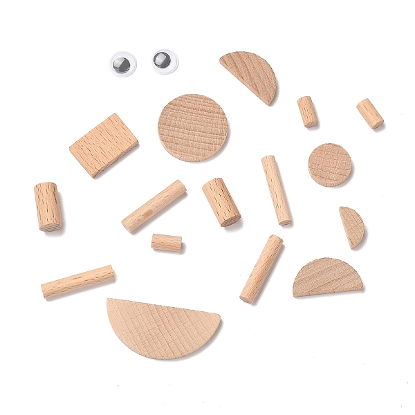 

PandaHall DIY Girl & Mushroom Painting Handmade Materials Package for Parent-Child, including Unfished Wood Cabochons, Picture Frame, Rope..., Orange