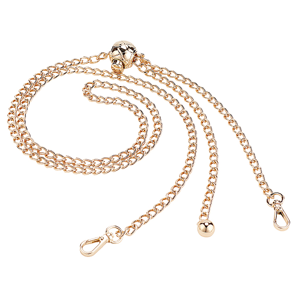 

PandaHall WADORN Adjustable Thin Purse Chain Strap, 47.2 Inch Metal Crossbody Bag Chain Iron Flat Chain Replacement Shoulder Bag Chain...