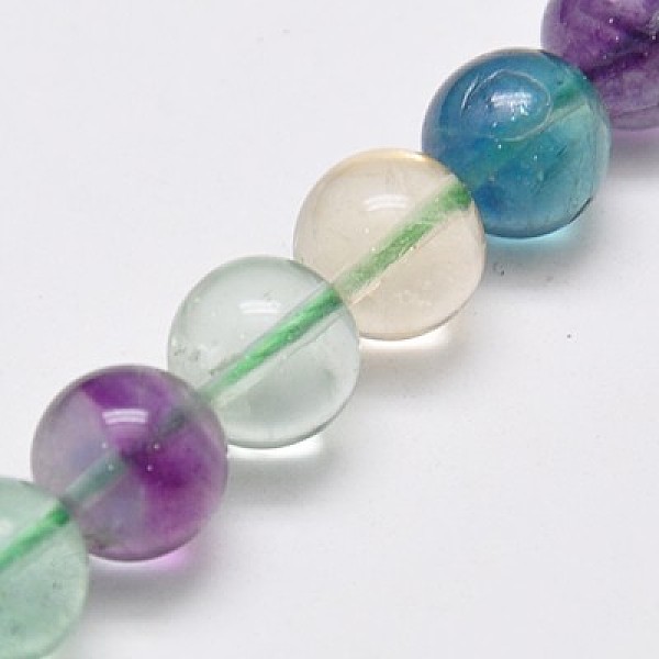 

PandaHall Natural Fluorite Beads Strands, Grade AB, Round, 6mm, Hole: 1mm Fluorite Round