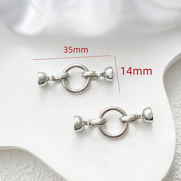 

PandaHall Brass Fold Over Clasps, for Jewelry Making, Platinum, 35x14mm Brass