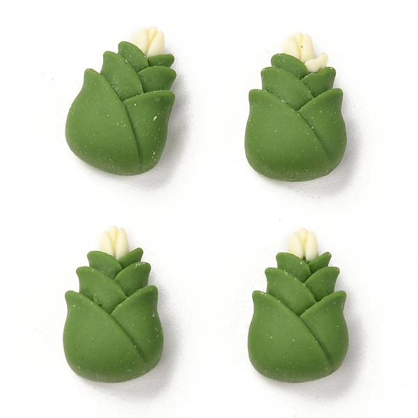 

PandaHall Opaque Resin Cabochons, Bamboo Shoots, Green, 15.5x10x6.5mm Resin Others Green