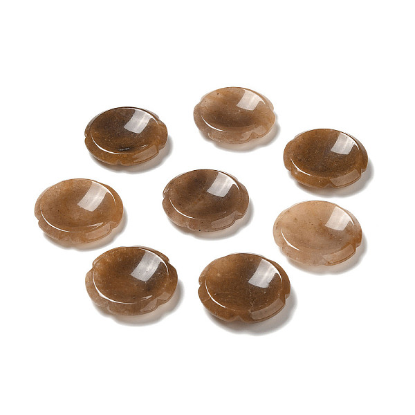 

PandaHall Natural Yellow Aventurine Worry Stones, Flower Shape, 37.5~38x38x7~7.5mm Yellow Aventurine Flower
