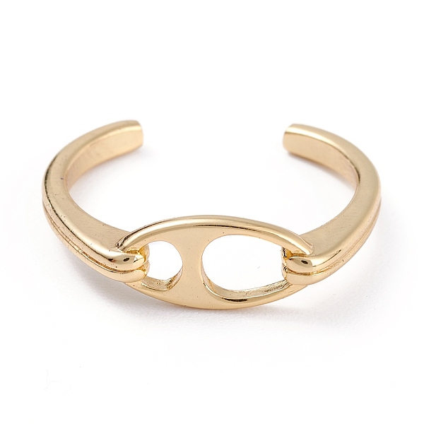 

PandaHall Brass Cuff Rings, Open Rings, Long-Lasting Plated, Flat Oval, Real 18K Gold Plated, 2.5mm, Inner Diameter: 18.1mm Brass