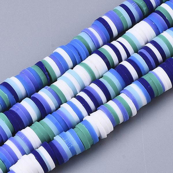 

PandaHall Handmade Polymer Clay Beads Strands, for DIY Jewelry Crafts Supplies, Heishi Beads, Disc/Flat Round, Mixed Color, 6x0.5~1mm, Hole..., Multicolor