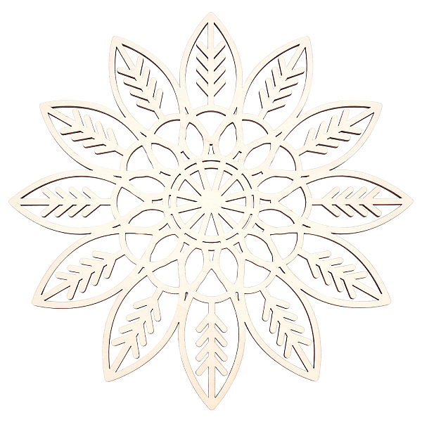 

PandaHall Laser Cut Wooden Cup Mat, Flower, Brown, 30x30x0.4cm Wood Flower Brown