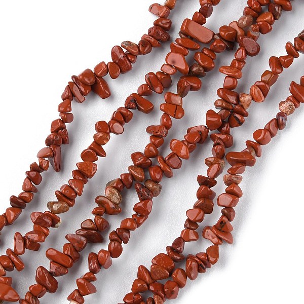

PandaHall Natural Red Jasper Beads Strands, Chip, 1.5~4.5x3~13x2.5~8mm, Hole: 0.6mm, 30.94~31.97 inch(78.6~81.2cm) Red Jasper Chip