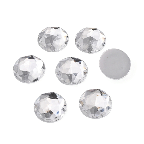 

PandaHall Acrylic Rhinestone Cabochon, Faceted, Half Round/Dome, Clear, about 20mm in diameter, 6mm thick Acrylic Rhinestone Half Round...