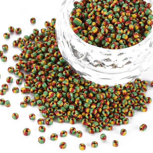

PandaHall 12/0 Glass Seed Beads, Orange Red, 2mm, hole: 0.8mm Glass Red