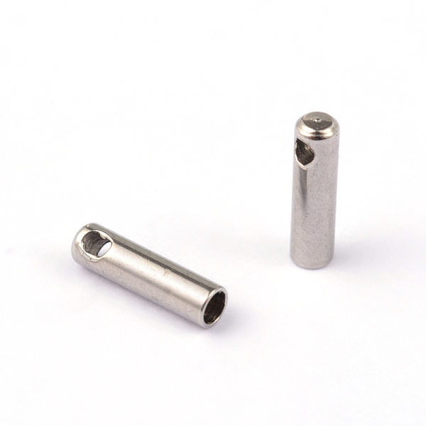 

PandaHall 304 Stainless Steel Cord Ends, Stainless Steel Color, 7x2mm, Hole: 0.8~1mm, Inner Diameter: 1.3mm 304 Stainless Steel