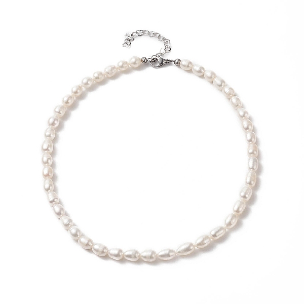 

PandaHall Natural Pearl Beaded Necklace for Women, White, 15.04 inch(38.2cm) Pearl White