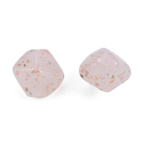 

PandaHall Marbled Stone Style Opaque Acrylic Beads, Nuggets, Misty Rose, 18~19x16.5~17x15.5~16mm, Hole: 1.8mm Acrylic Nuggets