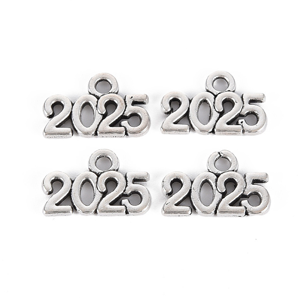 

PandaHall Tibetan Style Alloy Charms, Lead Free & Cadmium Free, Word 2025, Antique Silver, 9x14x1.5mm, Hole: 1.6mm, about 960pcs/500g Alloy...