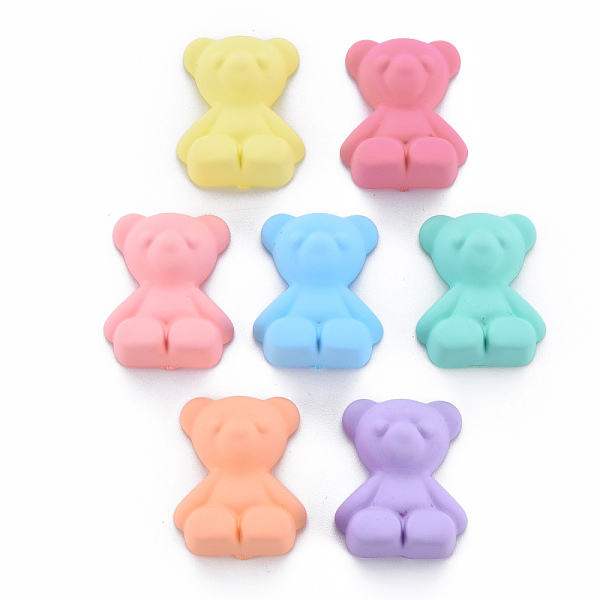 

PandaHall Opaque Spray Painted Acrylic Cabochons, Bear, Mixed Color, 21.5x18x8.5mm Acrylic Bear Multicolor